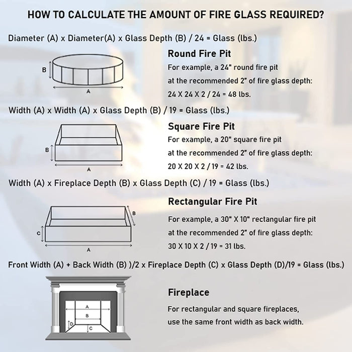 1'' High Luster Reflective Tempered Black Fire Glass Diamonds Rock for Fire Pit, Fireplace, 10 LBS Kit