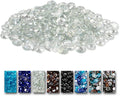 10 Pounds 1/2 Inch Ultra White Round Safe Fire Pit Glass Beads Glass Rocks for Natural or Propane Fireplace for Outdoors and Indoors Firepit