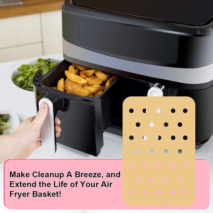 100Pcs Parchment Disposable Paper Liner for Ninja Foodi DZ201 Dual Air Fryer
