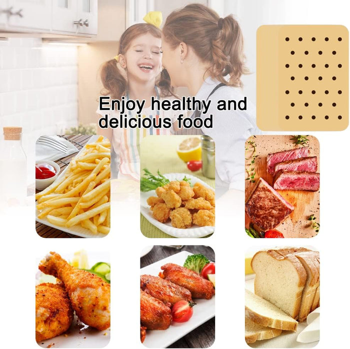 100Pcs Parchment Disposable Paper Liner for Ninja Foodi DZ201 Dual Air Fryer
