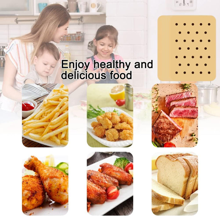 100Pcs Parchment Disposable Paper Liner for Ninja Foodi DZ401 Dual Air Fryer