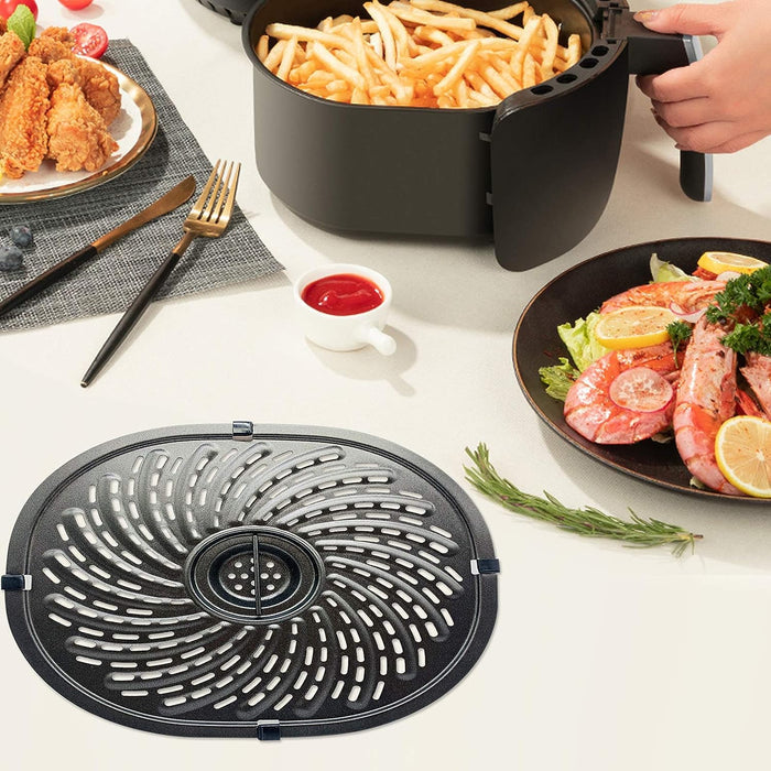 10.12'' Round Grill Plate Tray Air Fryer Grill Pan Replacement Parts for Power XL Vortex 7QT Air Fryers