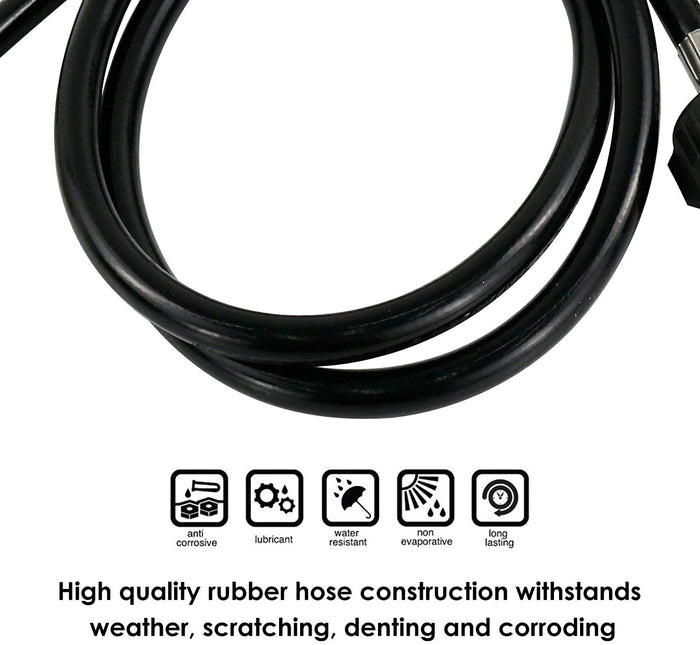 Quick-Connect RV Propane 12 Ft Hose with 90 Degree Elbow Adapter Fitting for Blackstone 17"/22" Griddle or RV Trailer, Camper Gas Grill Conversion 1/4" Quick Connect and Shutoff Valve Kit
