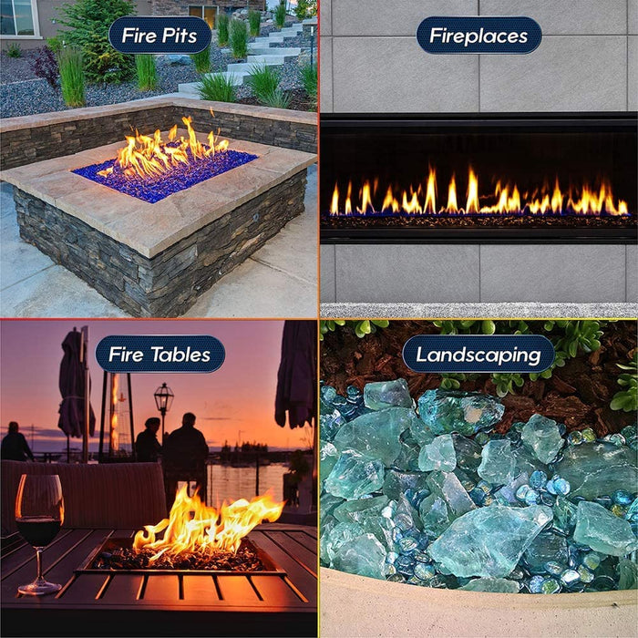 1/2‘’ Red Fire Glass for Gas Fireplace and Fire Pits