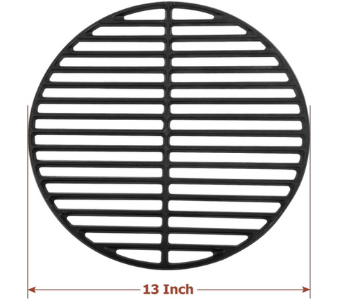 Cast Iron Cooking Grate Grids for Small and Minimax Big Green Egg, Round Grill Grates - 13 Inch