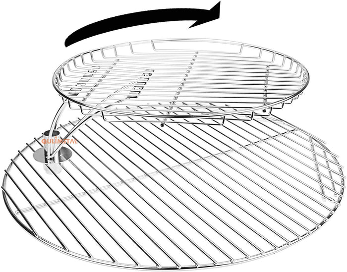 Char-Griller 16620 13.5 Inch SS 304 Round Cooking Grate with Swivel Shaft