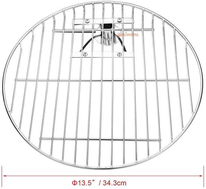 Char-Griller 16620 13.5 Inch SS 304 Round Cooking Grate with Swivel Shaft