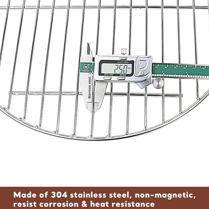 Char-Griller 16620 13.5 Inch SS 304 Round Cooking Grate with Swivel Shaft