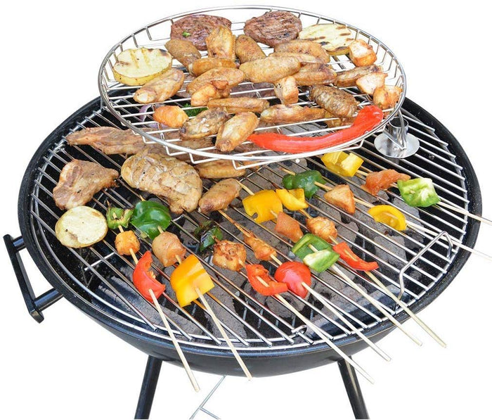 Char-Griller 16620 13.5 Inch SS 304 Round Cooking Grate with Swivel Shaft