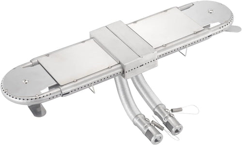 15 - 22'' Adjustable BBQ Grill Oblong Tube Bar Burner Assembly for Grill-Rite BP26040 Gas Grills