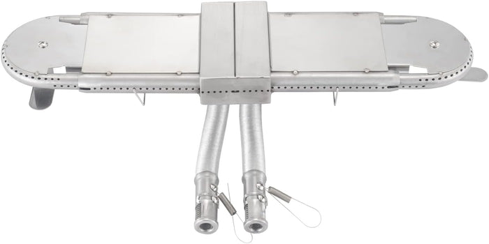15 - 22'' Adjustable BBQ Grill Oblong Tube Bar Burner Assembly for Huntington 30030HNT, 30040HNT Gas Grills
