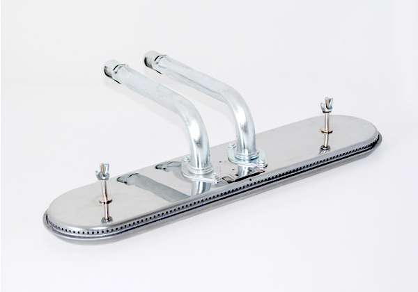 15 1/4" X 4" OBSPH34 Dual Feed Oval Burner/Venturi Combo for Phoenix Grills
