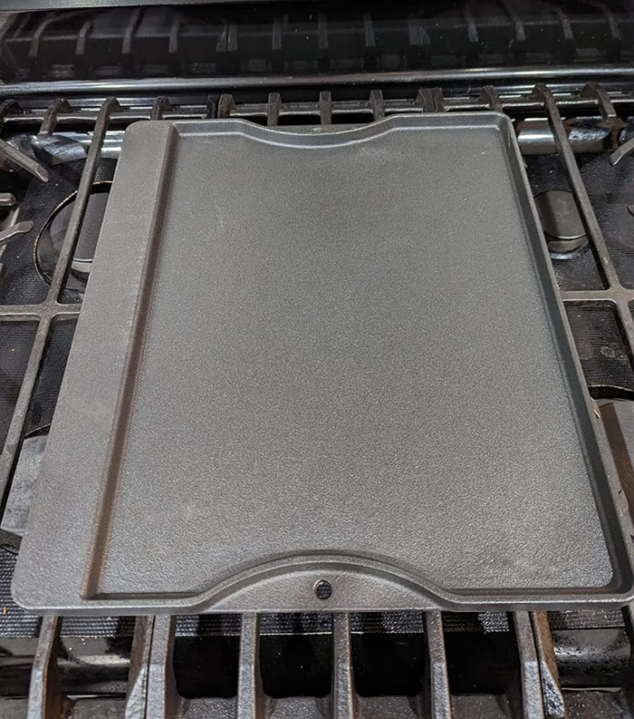 15" X 12.8" Cast Iron Griddle for Sliver Chef 4551 Series Gas Grills, for Burger Making