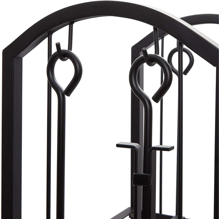 15 x 29 x 13 In Firewood Rack with Fireplace Tools, Log Holder for Indoor Outdoor Fire Pit Accessories