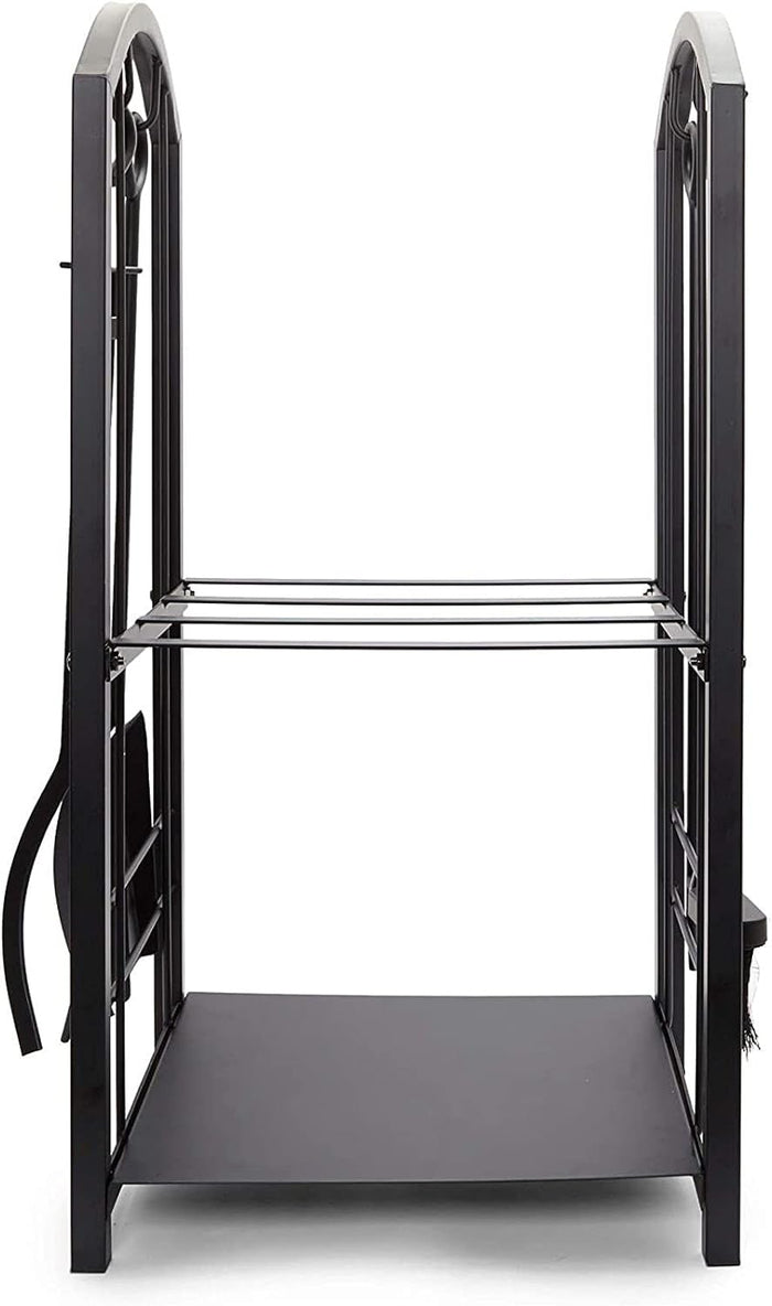 15 x 29 x 13 In Firewood Rack with Fireplace Tools, Log Holder for Indoor Outdoor Fire Pit Accessories