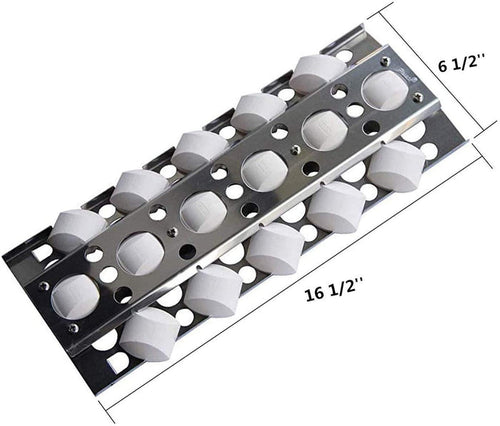 16-1/2" x 6-1/2" 4 Pcs Grill Briquette Tray Heat Plates Kit for Barbeques Galore Turbo Gas Grills