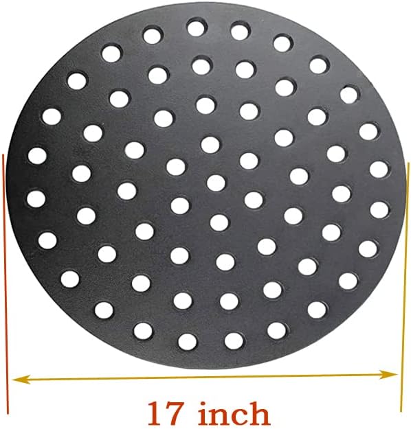 17 inch Round Cast Iron Fire Bottom Grate for XLarge Big Green Egg, Weber 22" Charcoal Grill