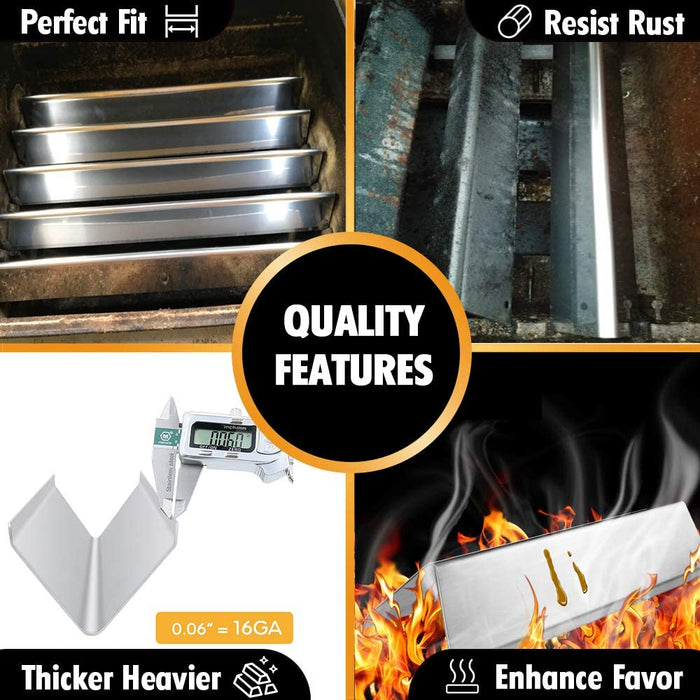 17.5'' Flavorizer Bars for Weber Front Knobs Genesis 300 Series 3 Burner Grills,for Genesis E310 E320 E330 S310 S320 S330 Grills