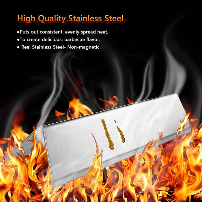 17.5'' Flavorizer Bars for Weber Front Knobs Genesis 300 Series 3 Burner Grills,for Genesis E310 E320 E330 S310 S320 S330 Grills