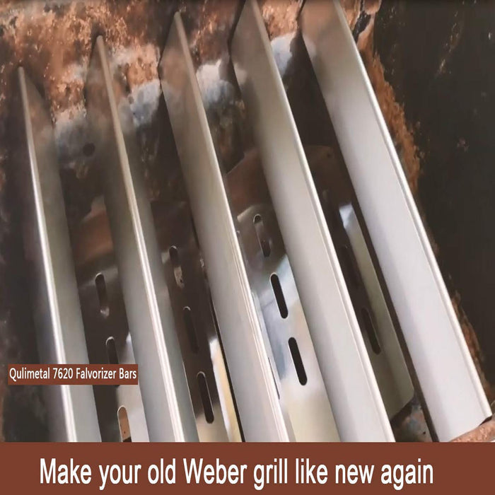 17.5'' SUS 304 Stainless Steel Flavorizer Bars 7620 for Weber Front Knobs Genesis E310, E320, E330, S310, S330, EP310, CEP310, EP320, CEP320, EP320, CEP330 Grills
