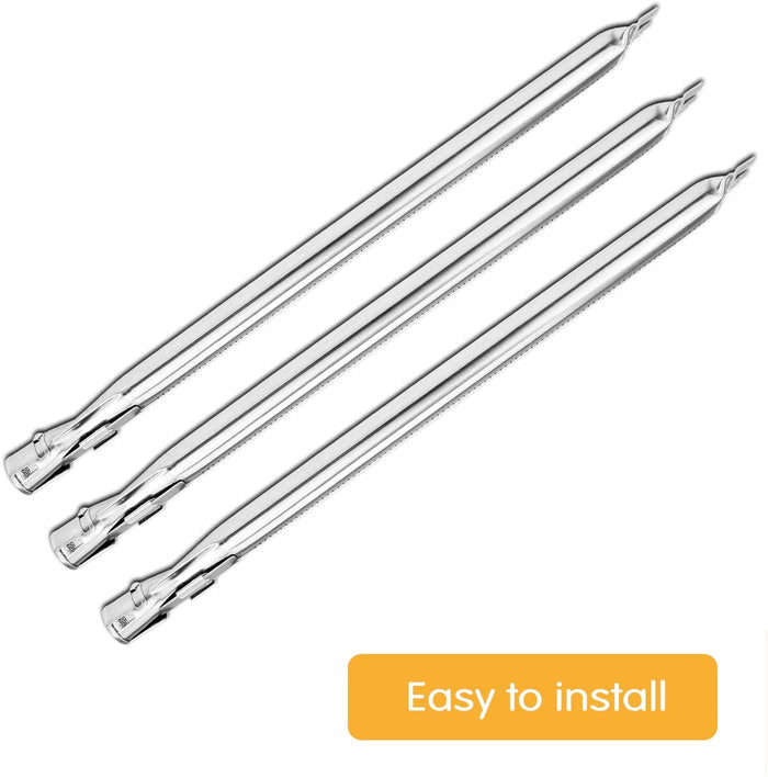 Weber 19.5 Inch 62752 Burner Tube Kit 304 Stainless Steel Replacement for Weber Genesis 310 E310 E320 EP310, 300 Pronpane (LP) with Front Control Knob