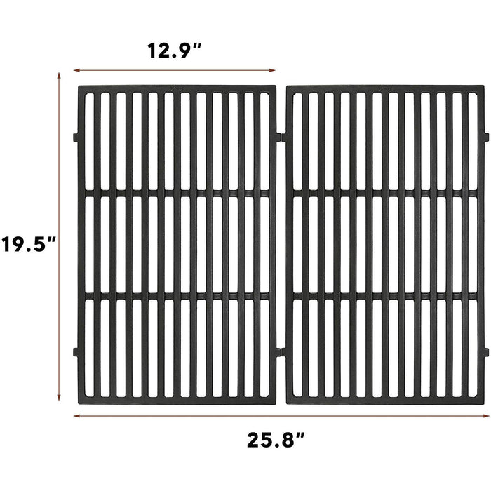 Weber 7524 Cast Iron 19.5" Grill Cooking Grates Dimension 2 Pack