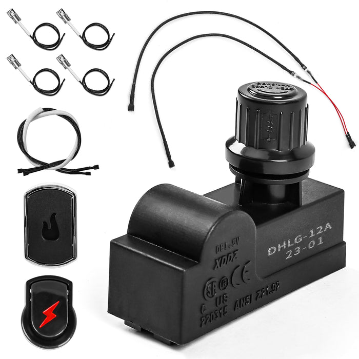 2 Outlet Ignition Kit for Char-Broil, Switch Spark Generator Push Button Kit, Gas Grill Parts