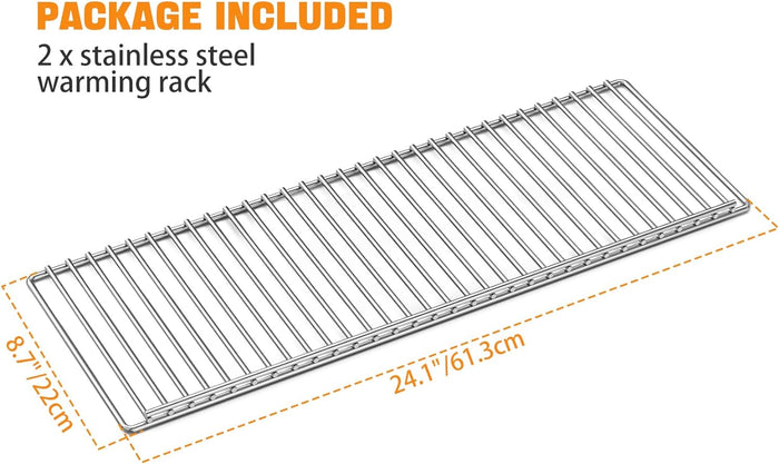 2 Pack Warming Rack for Masterbuilt Gravity Series 800 Digital Charcoal Grill and Smoker,