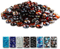 20 LBS 1/2'' Amber Luster Fire Beads Glass Reflective Tempered Fire Rocks Beads for Fire Pits, Fireplace and Fire Bowl