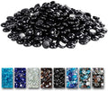 20 LBS 1/2'' Patio Heaters Black Fire Glass Beads Reflective Tempered Fire Rocks Beads for Fire Pits, Fireplace and Fire Bowl
