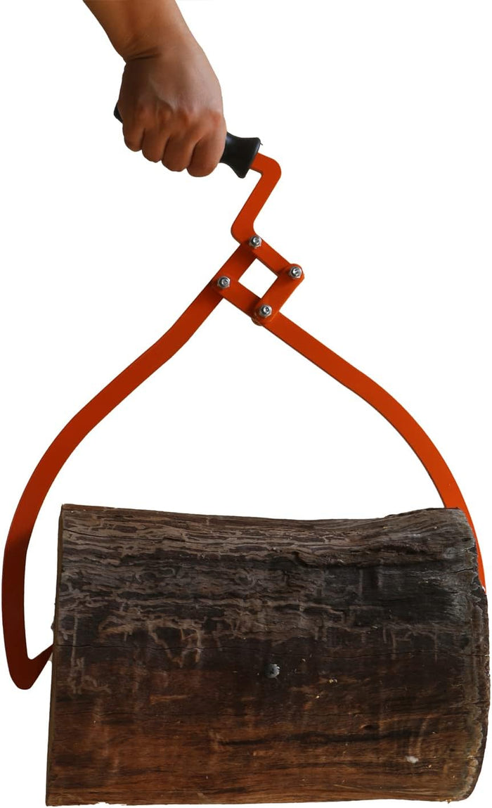 20" Log Tongs Logging Skidding Tongs Non-Slip Grip - Log Lifting, Handling, Dragging & Carrying Tool