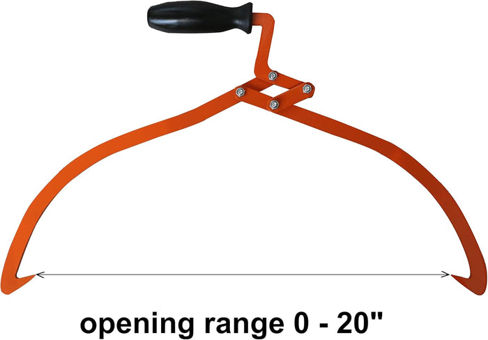 20" Log Tongs Logging Skidding Tongs Non-Slip Grip - Log Lifting, Handling, Dragging & Carrying Tool