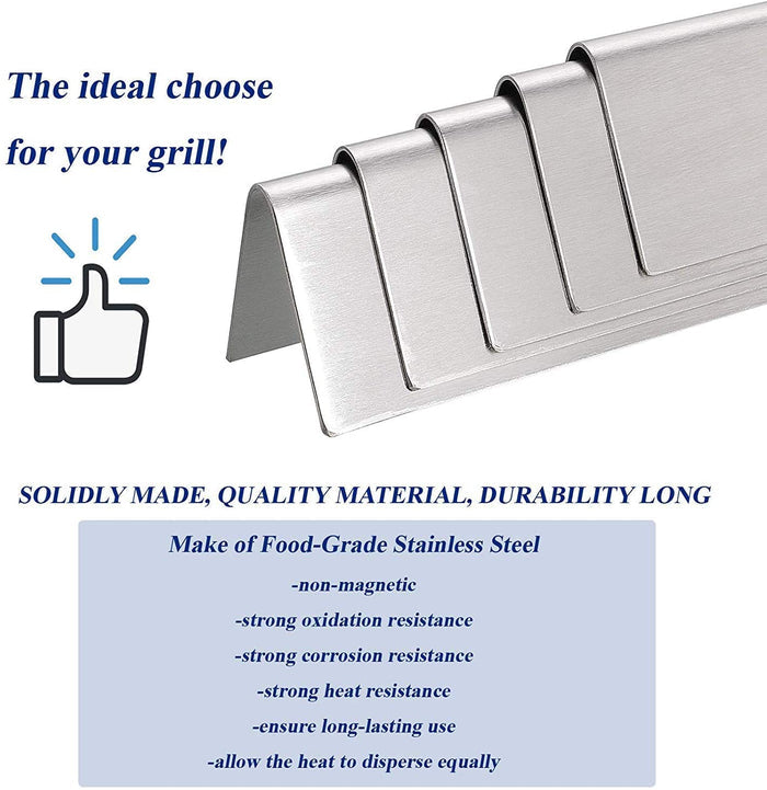 21 1/2'' Stainless Steel Flavor Bars Replacement Parts for Weber Genesis Silver A Gas Grills