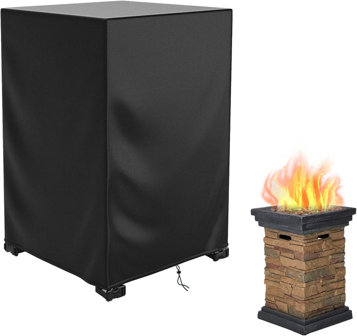 21.6"L x 21.6"W x 35.4"H Square Fire Pit Cover, Patio Fireplace Cover