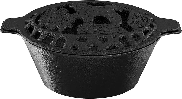 2.3 Quart Capacity Cast Iron Lattice Top Rust Resistant Woodstove Steamer Fireplace Stove Humidifiers