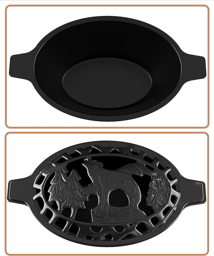 2.3 Quart Capacity Cast Iron Lattice Top Rust Resistant Woodstove Steamer Fireplace Stove Humidifiers