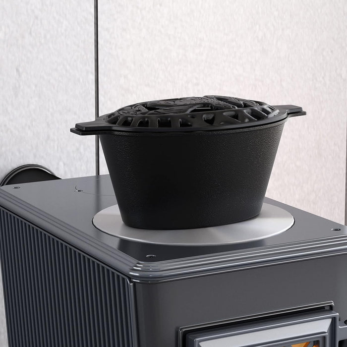 2.3 Quart Capacity Cast Iron Lattice Top Rust Resistant Woodstove Steamer Fireplace Stove Humidifiers