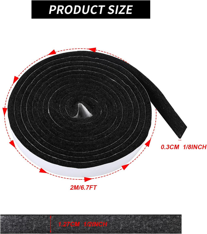 26 Feet 1/2'' Width, 1/8'' Thick Universal Grill and Smoker Gasket Tapes Kit for all Barbecue Grills