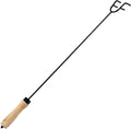 26-Inch Steel Fireplace Fire Pit Poker Stick with Wood Handle for Indoor or Outdoor Use