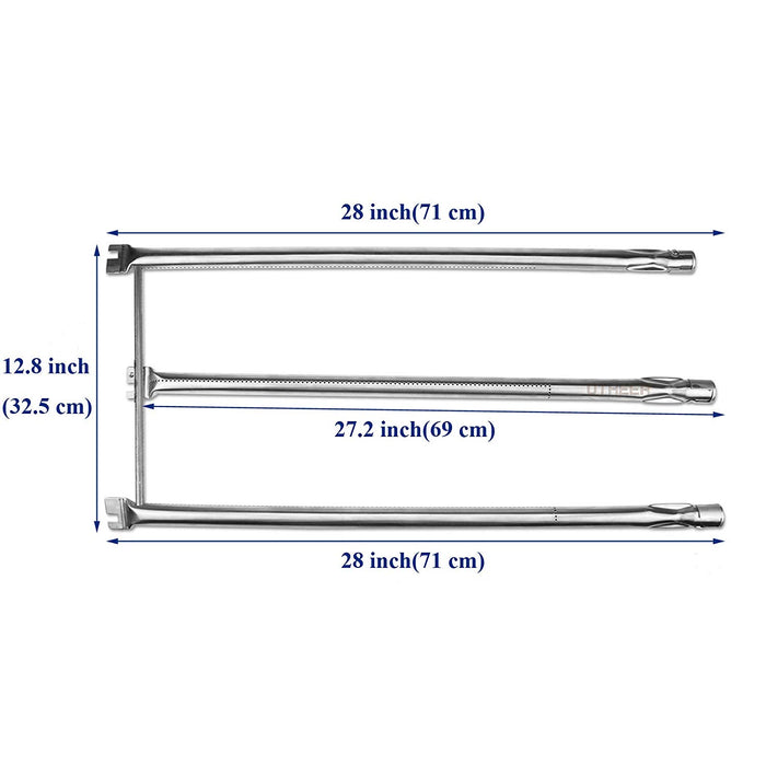 Weber 7508 Grill Burner Tube 28-1/8" Stainless Steel Replacement Parts