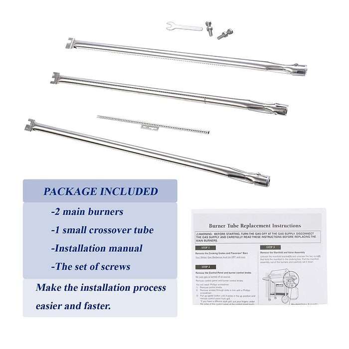 Weber 7508 Grill Burner Tube 28-1/8" Stainless Steel Replacement Parts