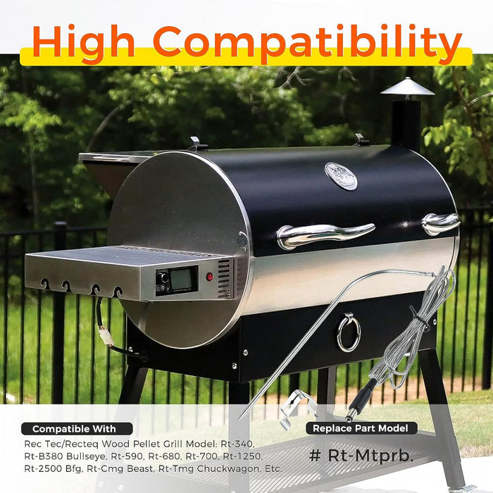 2Pcs Meat Probe Thermometer Fits Rec Tec/RecTeq Wood Pellet Grill and Smokers