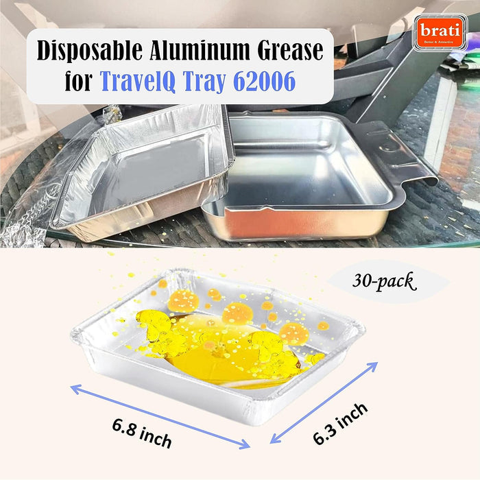 30 Pcs Disposable Aluminum Liner Grease Drip Trays Pan Kit fits for Napoleon 285, 240 Gas Grills