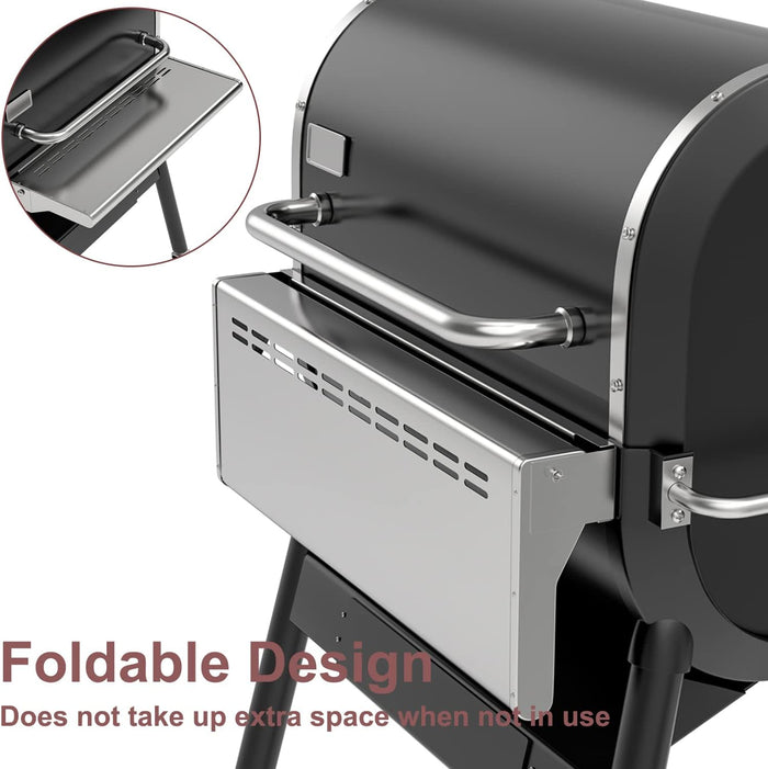 304 Stainless Steel 7002 Grill Folding Front Shelf for Weber SmokeFire EX4 Pellet Grills