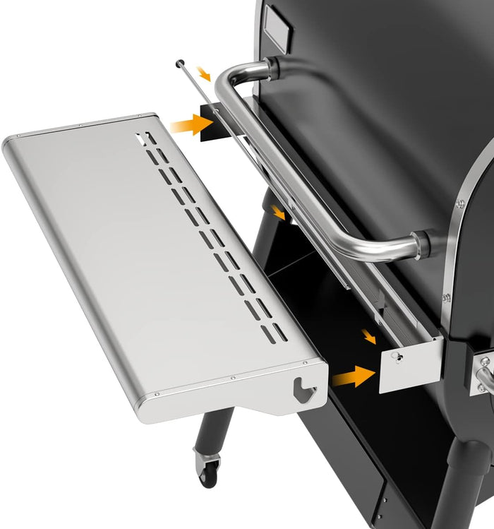 304 Stainless Steel 7002 Grill Folding Front Shelf for Weber SmokeFire EX4 Pellet Grills