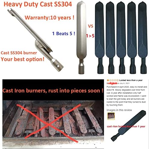 304 Stainless Steel Oval Burner Fits for Barbeques Galore Grand Hall Turbo Gas Grills