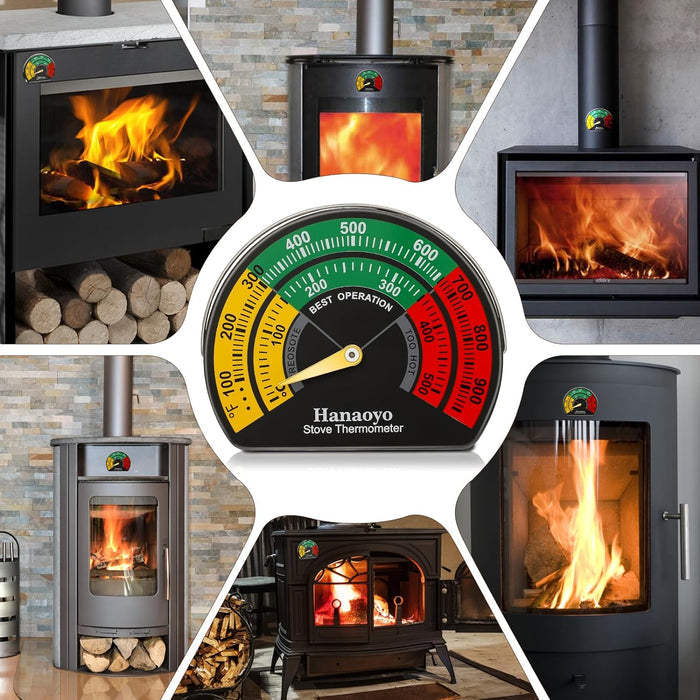 3.34 in Dia Stove Meter Magnetic Thermometer for Wood Burning Stove, Gas Stoves, Pellet Stove etc