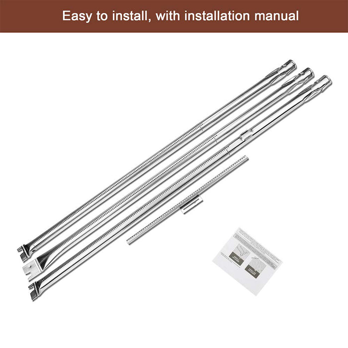34 1/4 Grill Burners for Weber Genesis Side Knobs E-310, E-320, EP-310, EP-320, S-310, S-320, CEP-310, CEP-320 Grills, 304 SS Weber 67722 67820