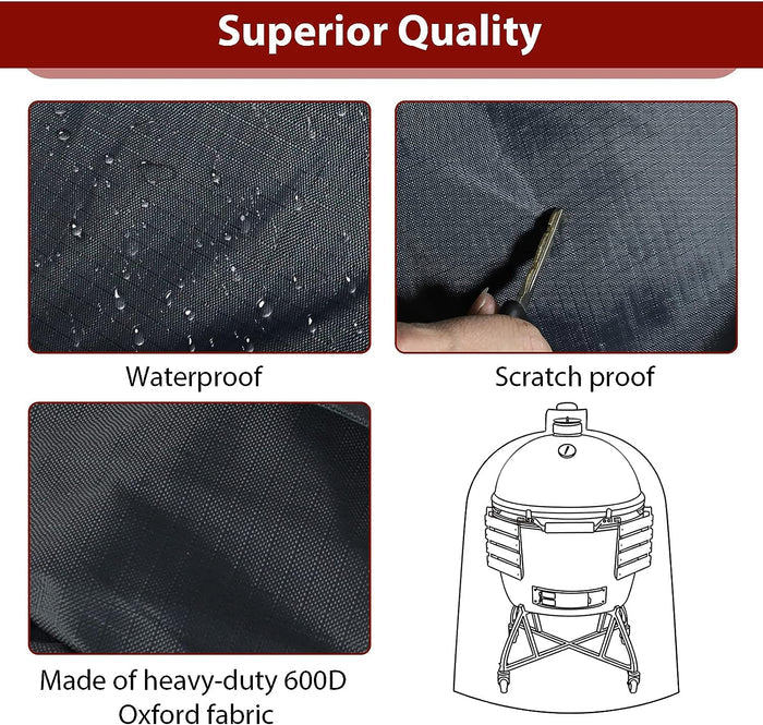 34 Inch Dia Full Cover for XLarge Big Green Egg Kamado, Big Grill Joe Ceramic Grills
