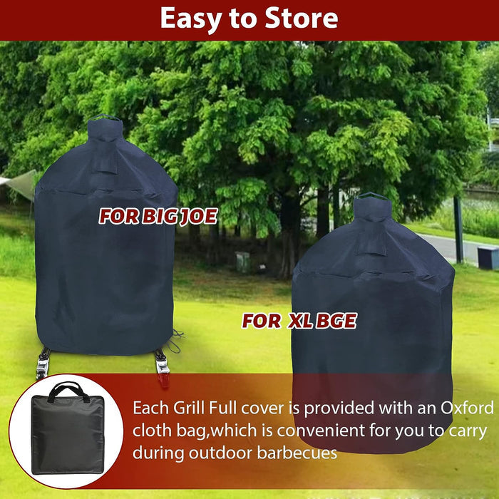 34 Inch Dia Full Cover for XLarge Big Green Egg Kamado, Big Grill Joe Ceramic Grills